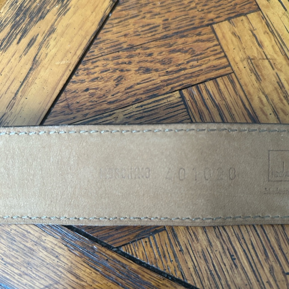 Moschino Black Leather Belt with Gold Letters - Picture 10 of 16